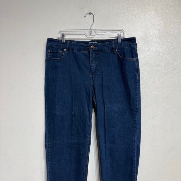 Terra & Sky Blue Straight Leg Jeans Sz 14W - Picture 3 of 11